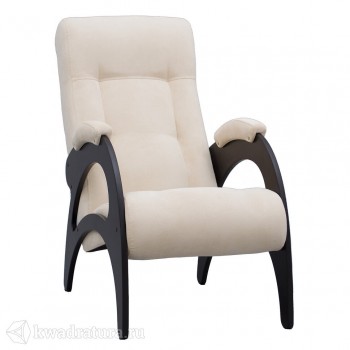 Кресло для отдыха Неаполь Модель 9 без лозы (Венге-эмаль/Ткань Ваниль Verona Vanilla) в Марьяновке - maryanovka.mebel54.com | фото